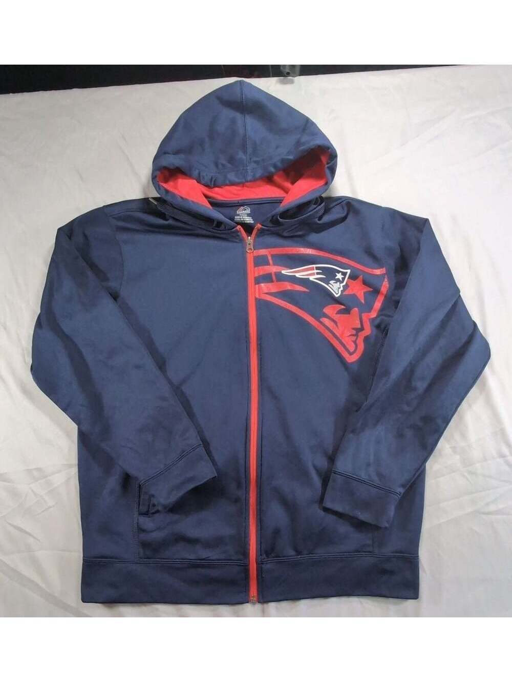 New England Patriots NFL Full-Zip Performance Hoodie by Majestic
